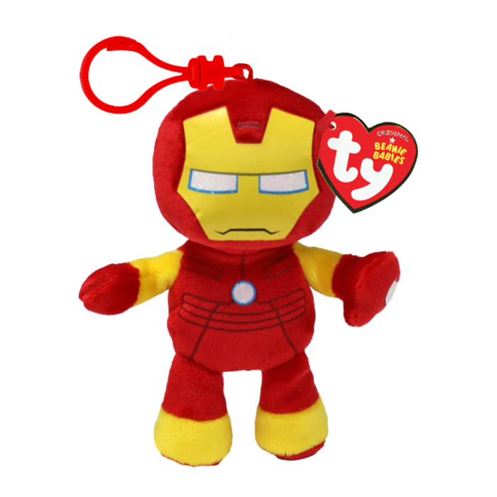 Ty Key Clip - Iron Man (Marvel) soft toy - front