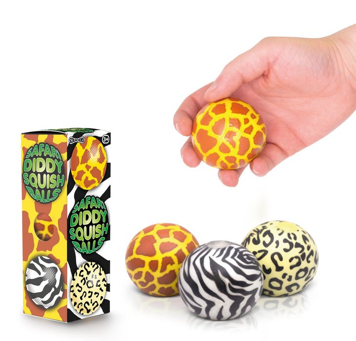 Scrunchems Safari Mini Squish Balls - 3Pk