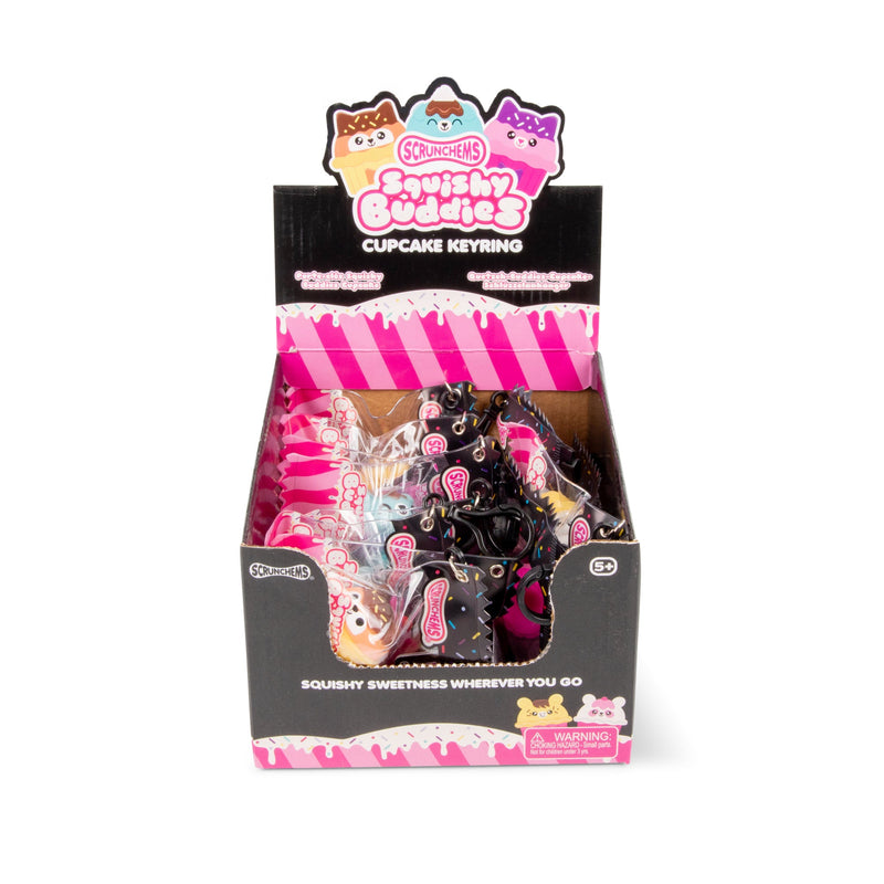 Scrunchems Squishy Buddies Cupcake Keyring