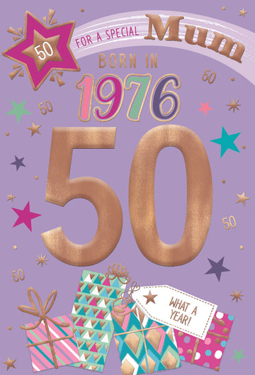 1976 Happy 50th Birthday Mum From The Year You Were Born