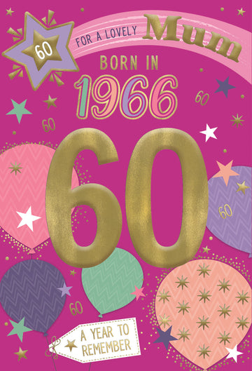 1966 Happy 60th Birthday Mum From The Year You Were Born