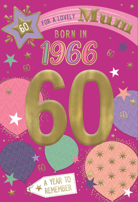 1966 Happy 60th Birthday Mum From The Year You Were Born