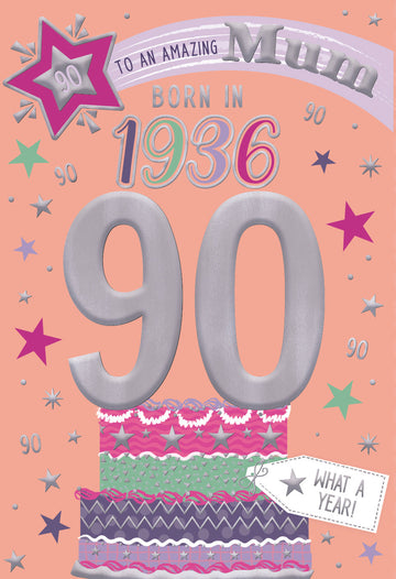 1936 Happy 90th Birthday Mum From The Year You Were Born