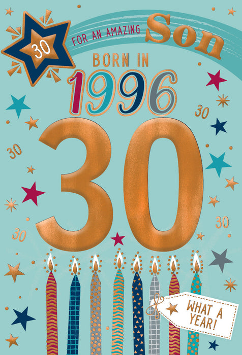 1996 Happy 30th Birthday Son From The Year You Were Born