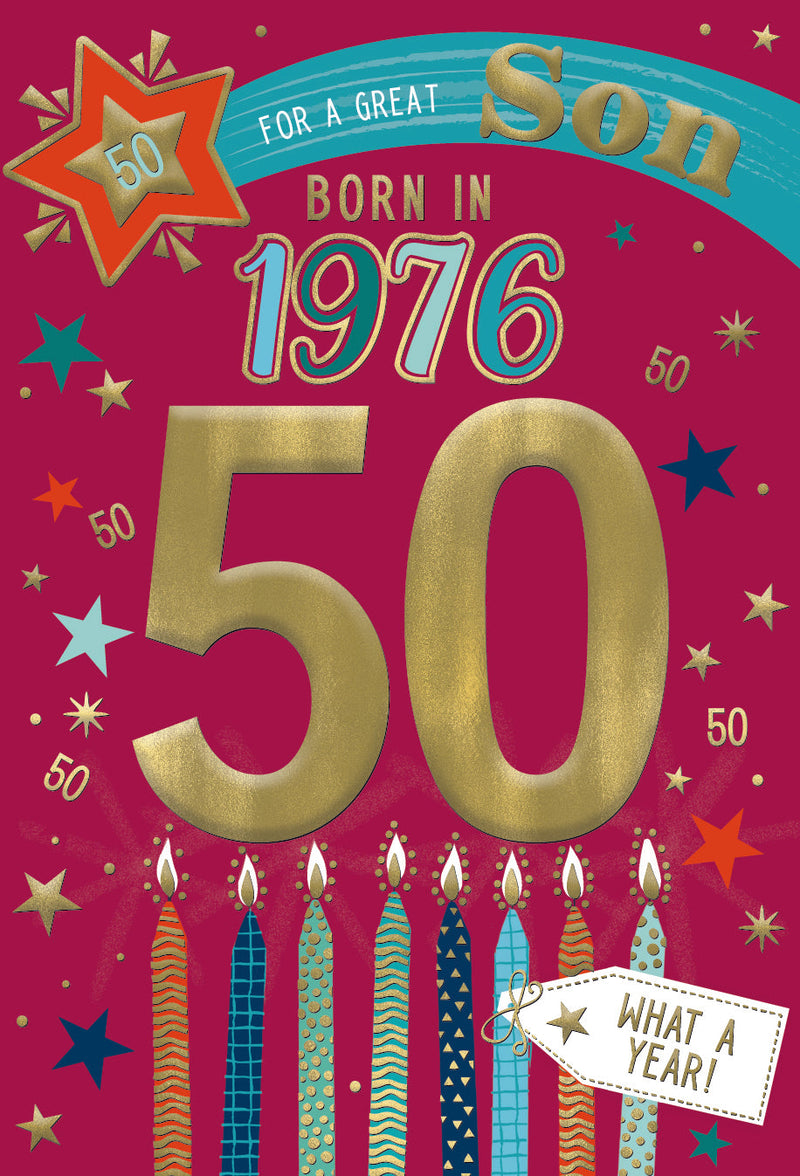 1976 Happy 50th Birthday Son From The Year You Were Born