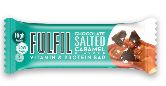 12 x Fulfil Chocolate Salted Caramel Flavour Vitamin & Protein Bar 40g BBE: 10/11/2026