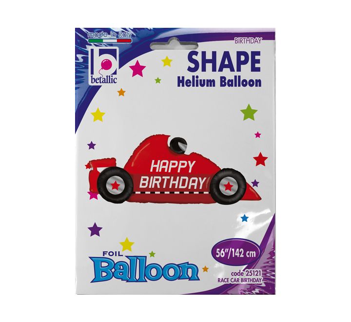 Racing Car Red Supersize Helium Filled Balloon 42" (Optional Helium Inflation)