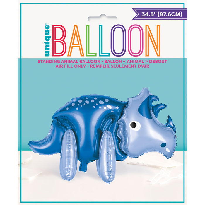 34.5" Giant Standing Dinosaur Foil Balloon (No Helium- Air Only)
