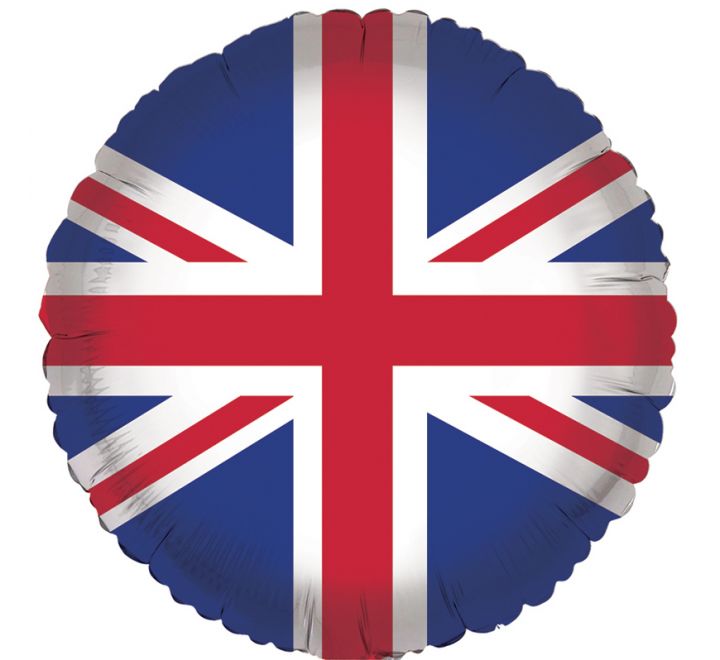 Union Jack British Foil Balloon (Optional Helium Inflation)