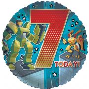 Age 7 Male Happy Birthday 18" Foil Balloon (Optional Helium Inflation)