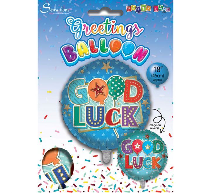 Good Luck Foil Balloon (Optional Helium Inflation)