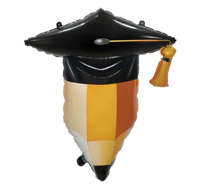 Graduation Pencil Jumbo Shape Helium Balloon (Optional Helium Inflation)