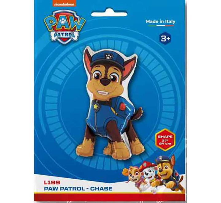 Paw Patrol Chase SuperShape Helium Filled Foil Balloon (Optional Helium Inflation)