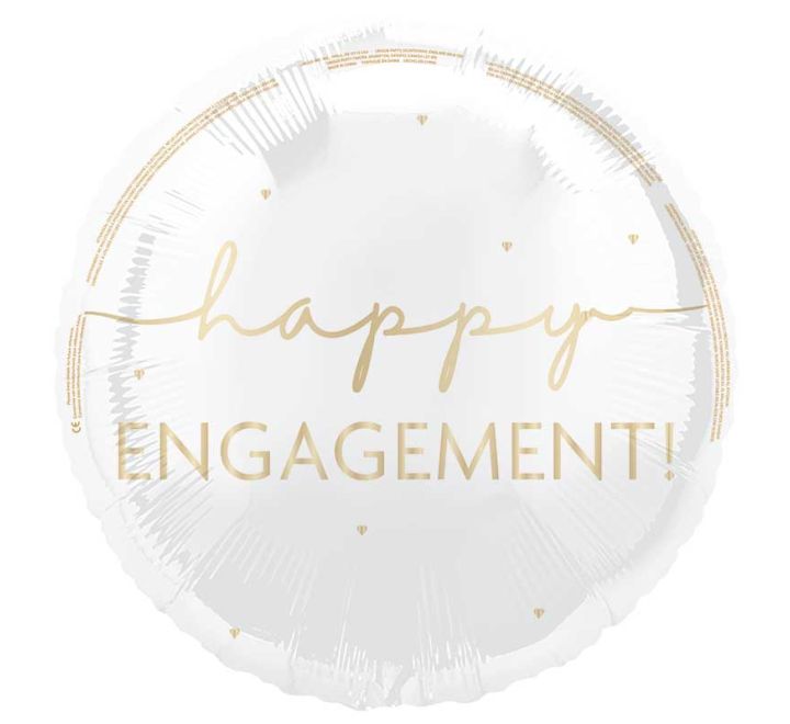 Happy Engagement Foil Balloon (Optional Helium Inflation)