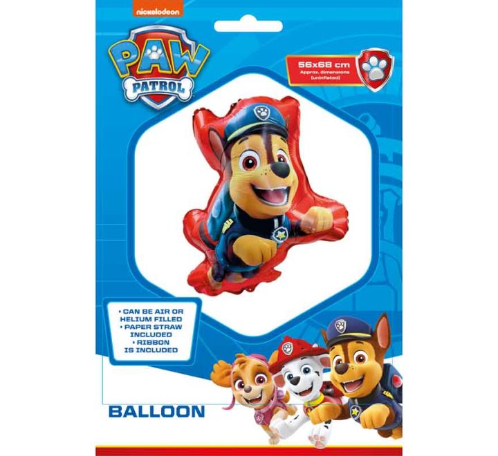 Paw Patrol Chase SuperShape Helium Filled Foil Balloon (Optional Helium Inflation)