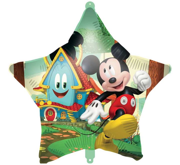Mickey Mouse Rock The House Star Balloon - 18" Foil Helium (Optional Helium Inflation)