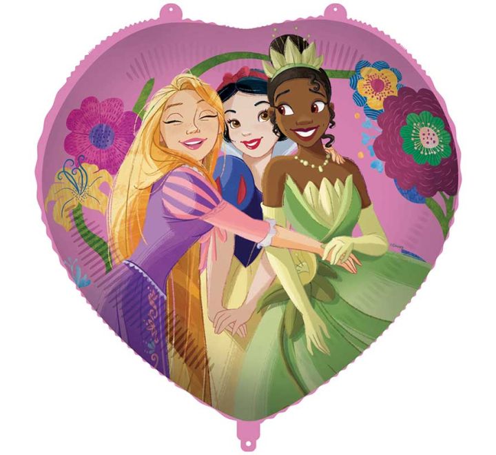 Disney Princess Heart 18" Foil Helium Balloon (Optional Helium Inflation)