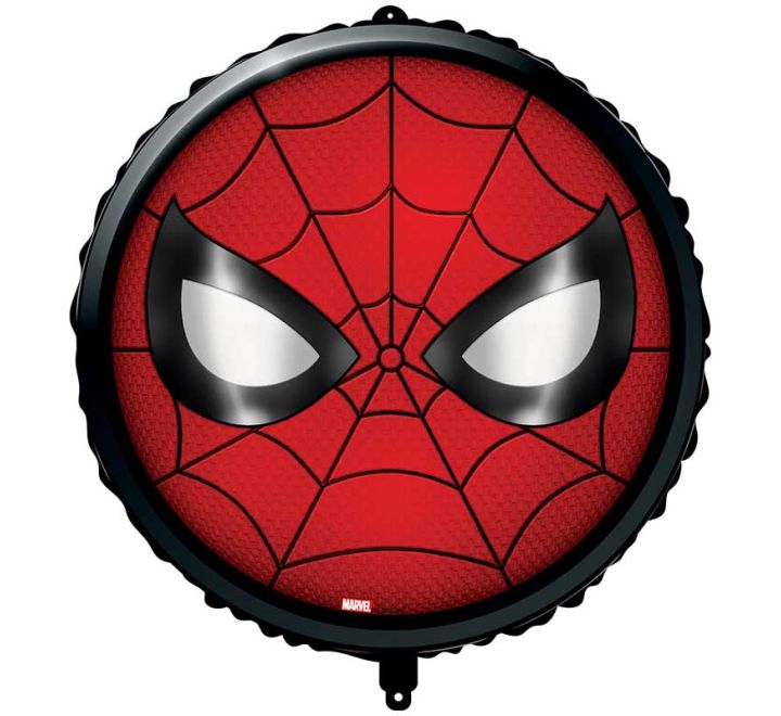 Spider-Man Face Balloon - 18" Foil Helium (Optional Helium Inflation)