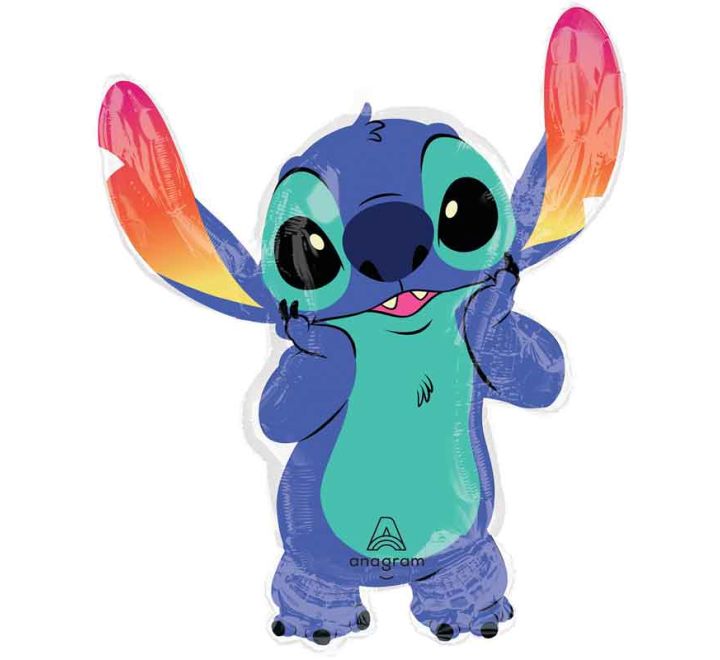 Stitch - Disney's Lilo and Stitch Helium Filled Foil Balloon - 33" (Optional Helium Inflation)