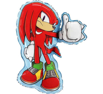 Knuckles - Sonic The Hedgehog Helium Filled Foil Balloon - 26" (Optional Helium Inflation)