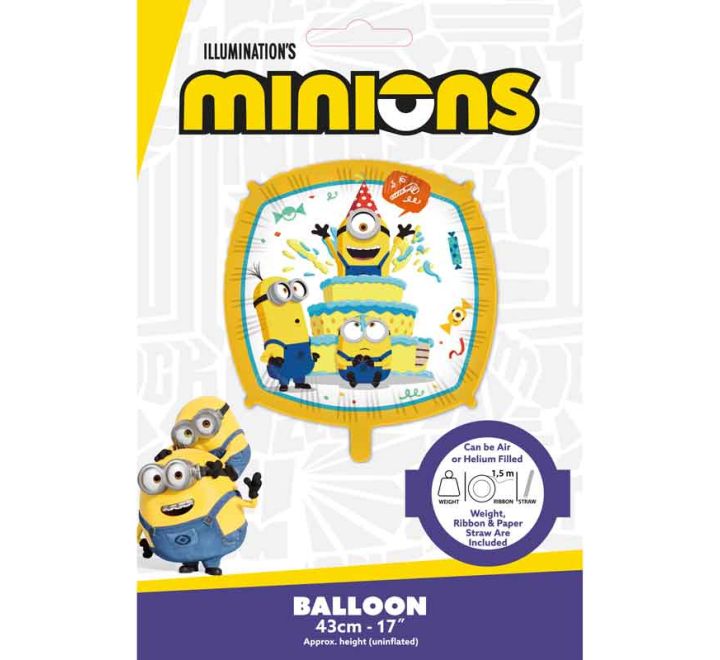 Minions Despicable Me - 18" Foil Helium (Optional Helium Inflation)