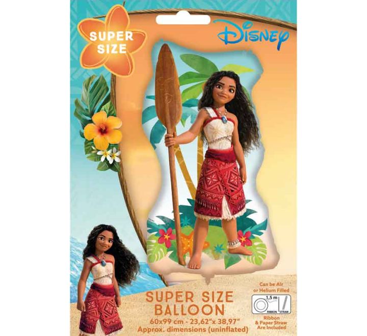 Disney Moana SuperShape Large Foil Balloon (Optional Helium Inflation)