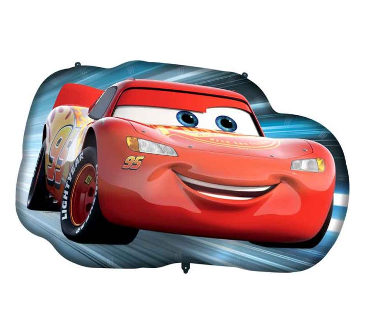 Cars Lightning McQueen Balloon SuperShape Foil Balloon - 30" (Optional Helium Inflation)