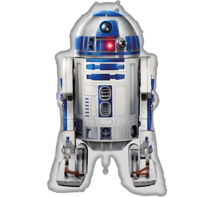 Star Wars R2D2 Large Super Size Balloon (Optional Helium Inflation)