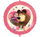 Masha and the Bear Sweet Heart 18 inch Foil Balloon