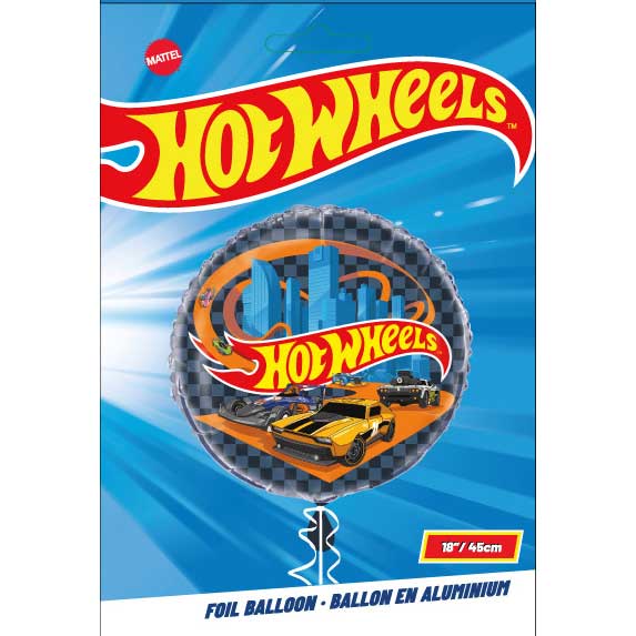 Hot Wheels 18" Foil Balloon (Optional Helium Inflation)