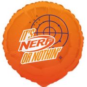 Nerf Round 18" Foil Balloon (Optional Helium Inflation)