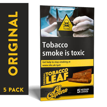 Al Capone Tobacco Leaf - Pack of 5 Medium Leaves Roling Paper