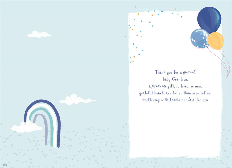 New Baby Grandson Card – Born in 2026