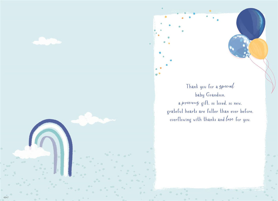 New Baby Grandson Card – Born in 2026
