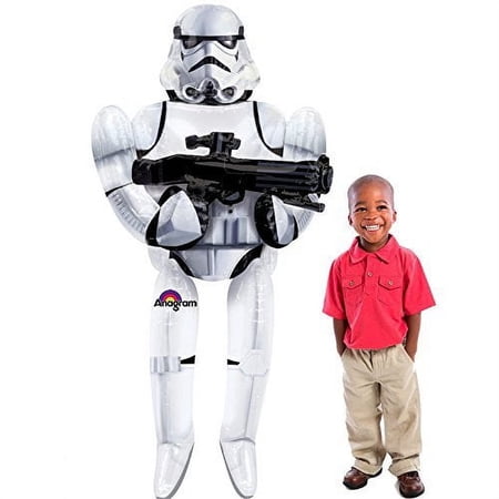 Star Wars Stormtrooper Airwalker Foil Balloon (Optional Helium Inflation)