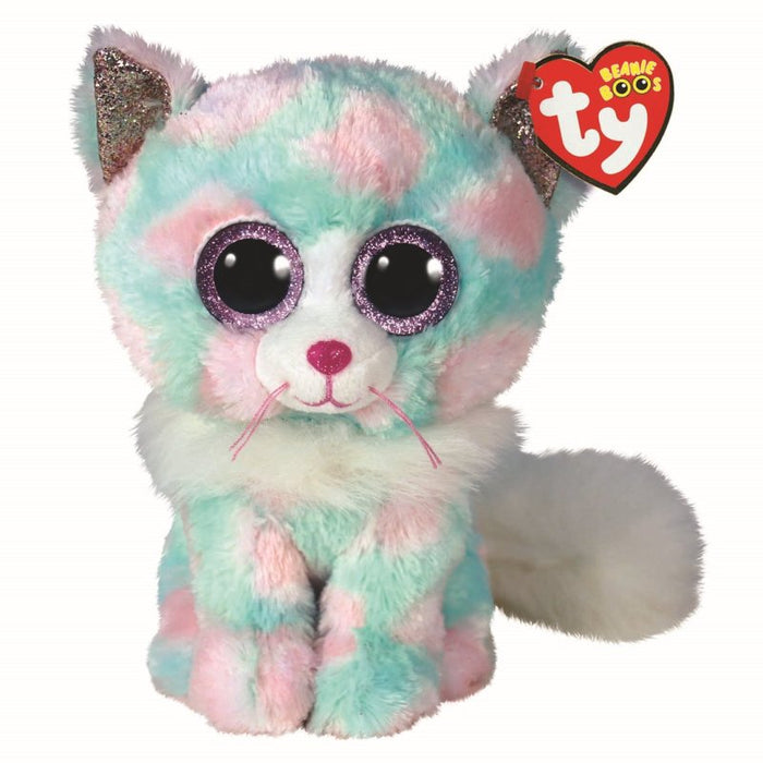 Ty Beanie Boos Regular - Opal the Pastel Cat soft toy