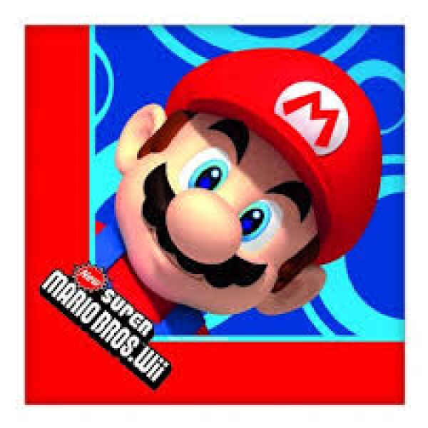 Super Mario Mario and Luigi Double Sided Lunch Napkins - 16 Pack