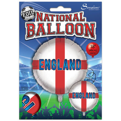 St. Georges Cross ENGLAND Foil Balloon (Optional Helium Inflation)