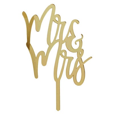 Gold Mr & Mrs Cake Topper