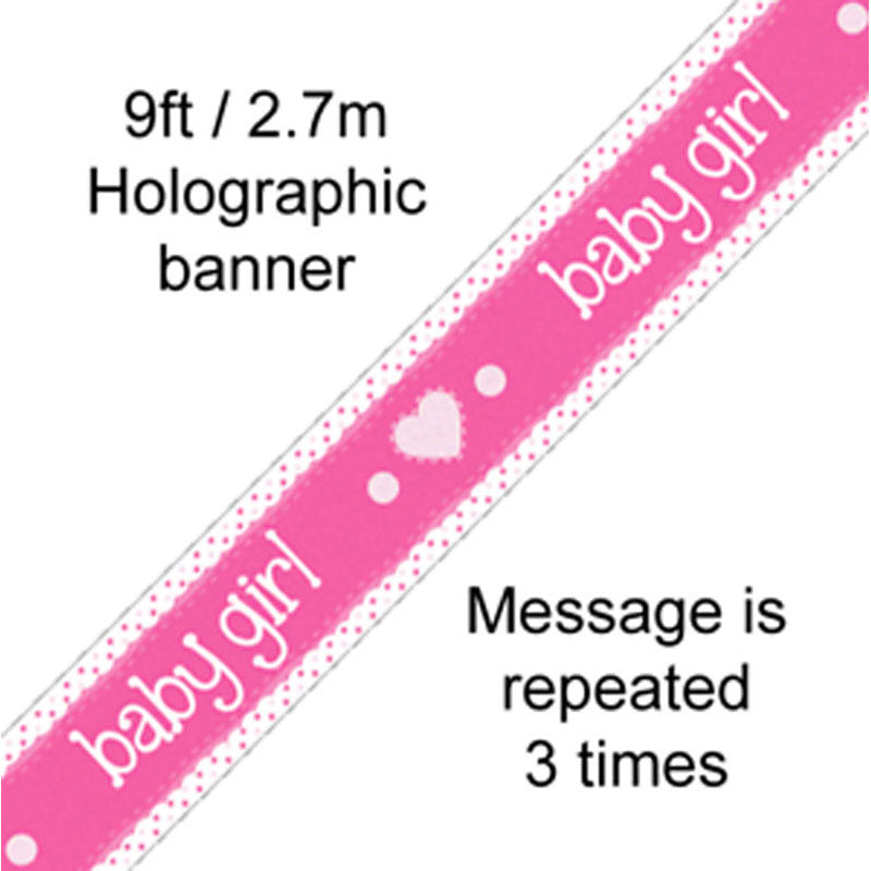 Baby Girl Banner 9ft Long