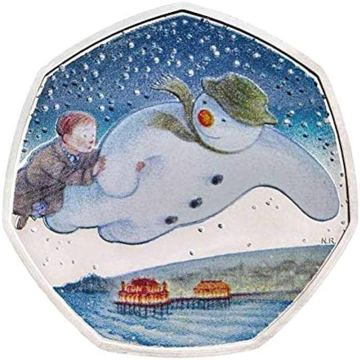 2018 40th Anniversary of the Snowman Christmas coloured 50p