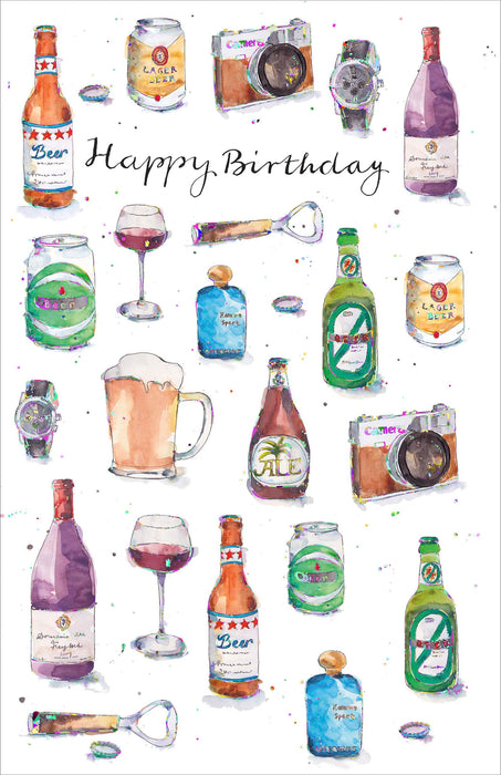 Simply Traditional Birthday Card for Masc, Conv Design