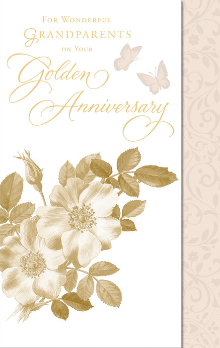 Gibson | Anniversary Wedding 50th Gr'Parents | Card & Gift | With Envelope