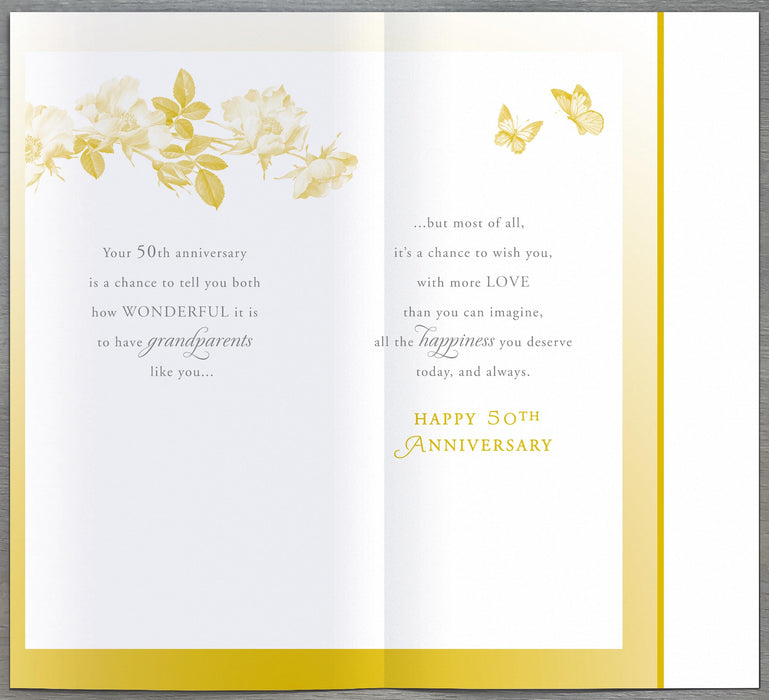 Gibson | Anniversary Wedding 50th Gr'Parents | Card & Gift | With Envelope