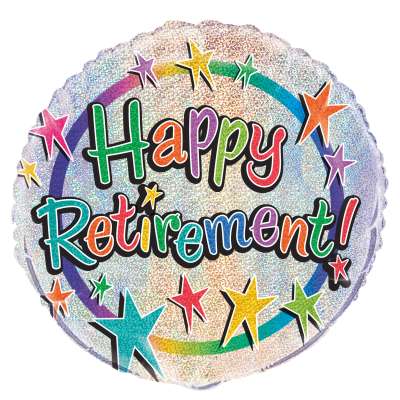 Happy Retirement Foil Balloon (Optional Helium Inflation)