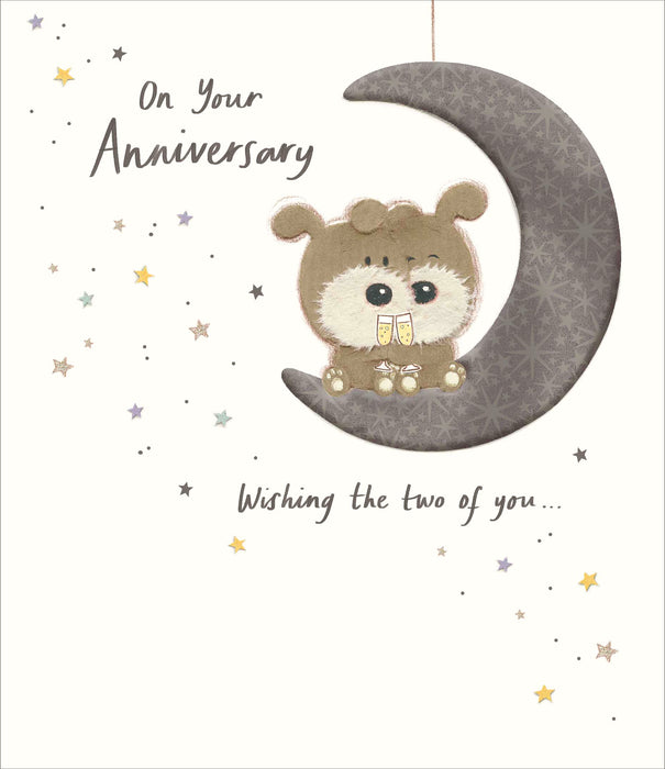 Lots of Woof Anniversary Card for On, Cute Design