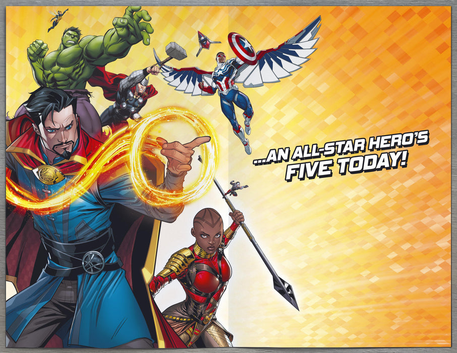 Disney Avengers Birthday Card for 5, Juv Design