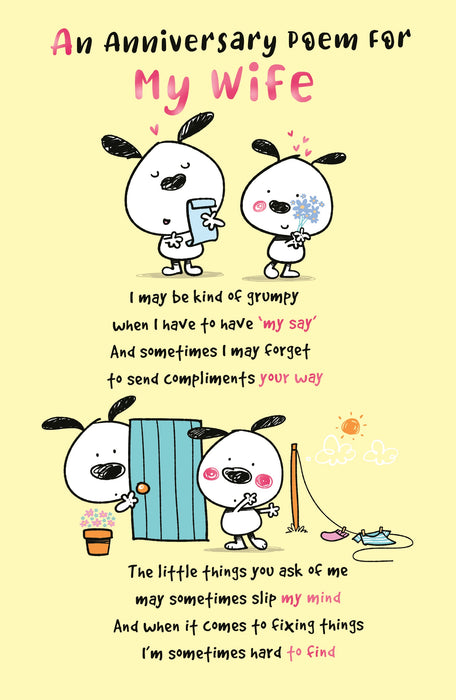 Giggles | Anniversary Wedding Wife Hum | Card & Gift | With Envelope