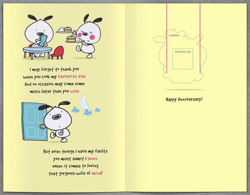 Giggles | Anniversary Wedding Wife Hum | Card and Gift | With Envelope
