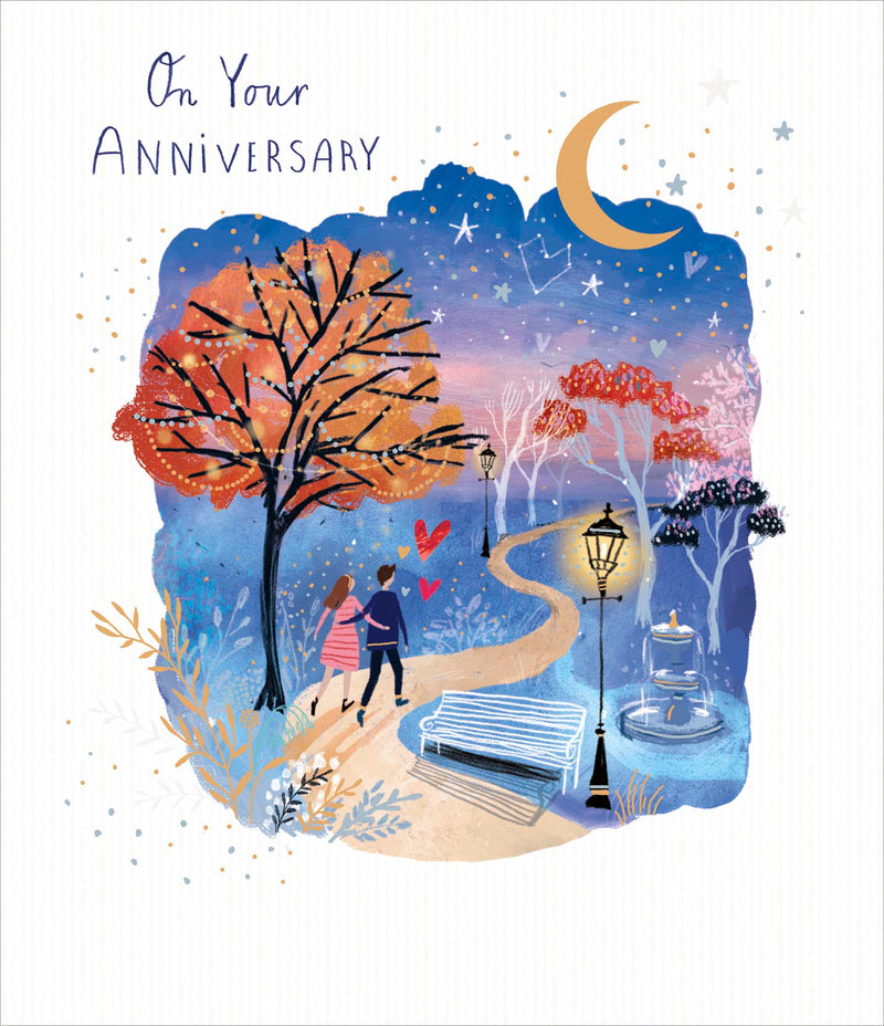 Carlton | Wedding Anniversary Card | Conventional Design | With Envelope